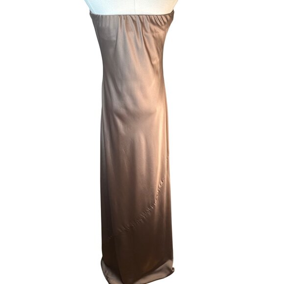 NWOT Show Me Your Mumu Large Taylor Tube Maxi Dress Dune Luxe Satin - Picture 3 of 16